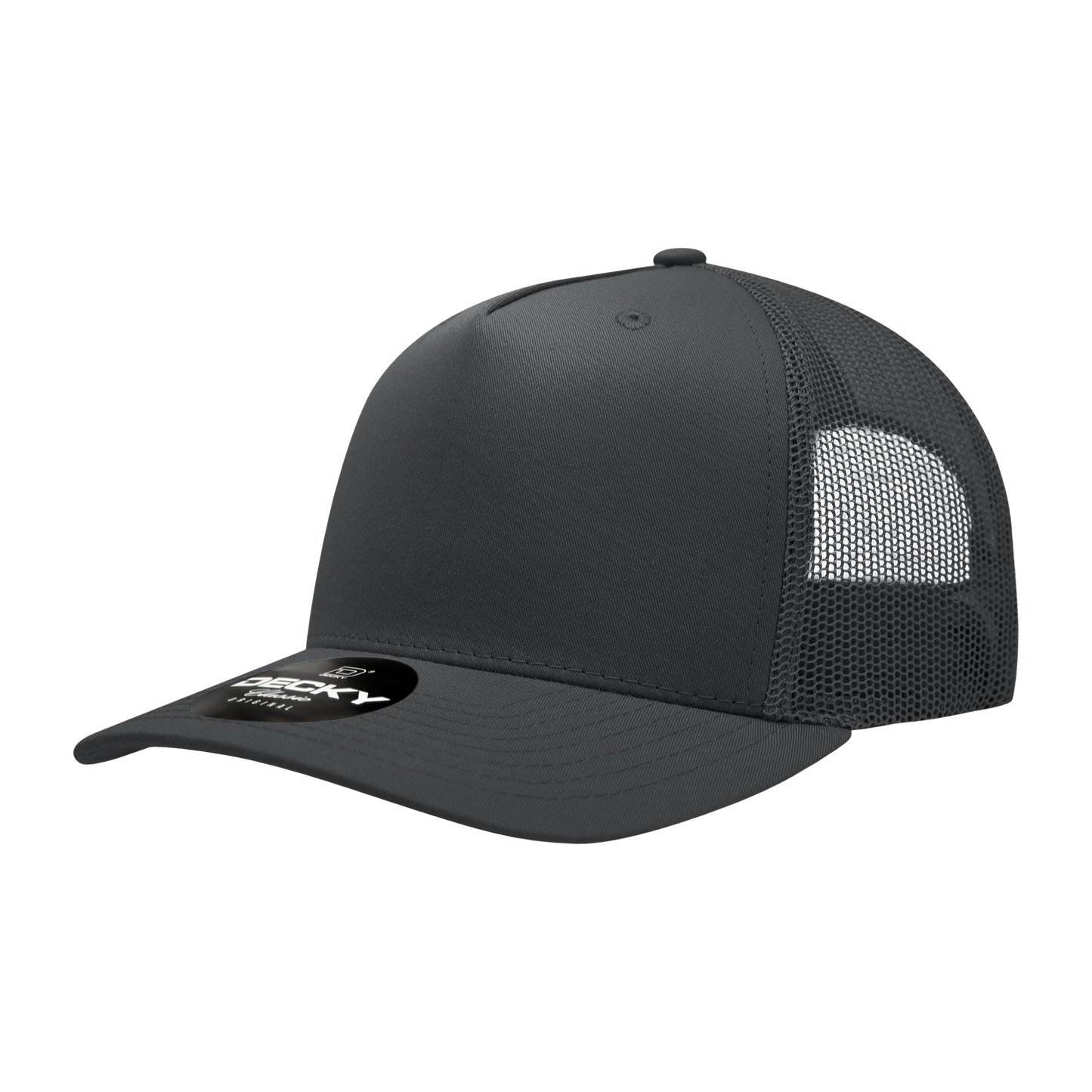 5 Panel Mid Profile Structured Cotton Blend Trucker