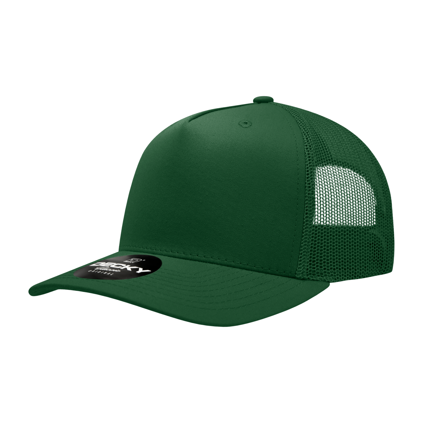 5 Panel Mid Profile Structured Cotton Blend Trucker