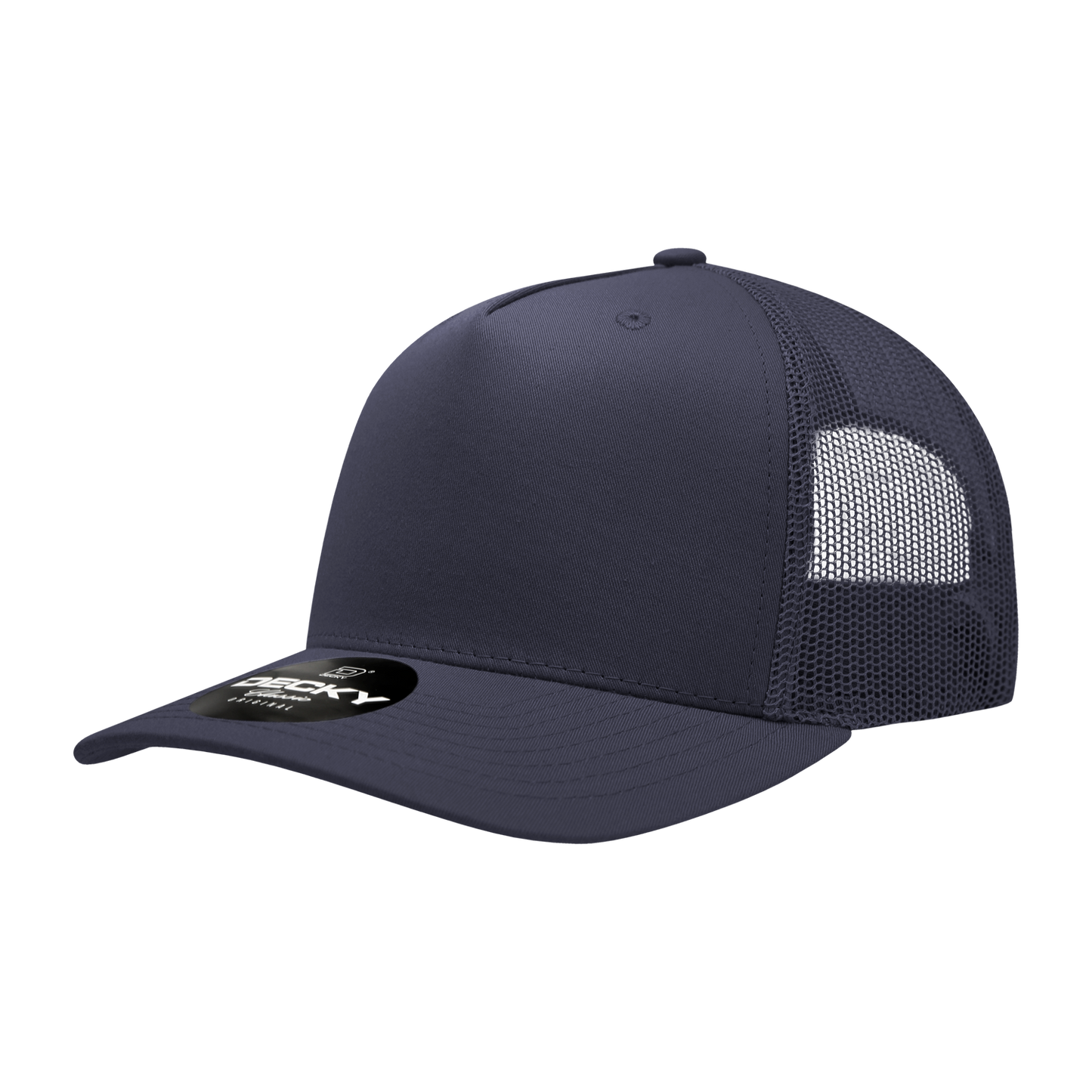 5 Panel Mid Profile Structured Cotton Blend Trucker