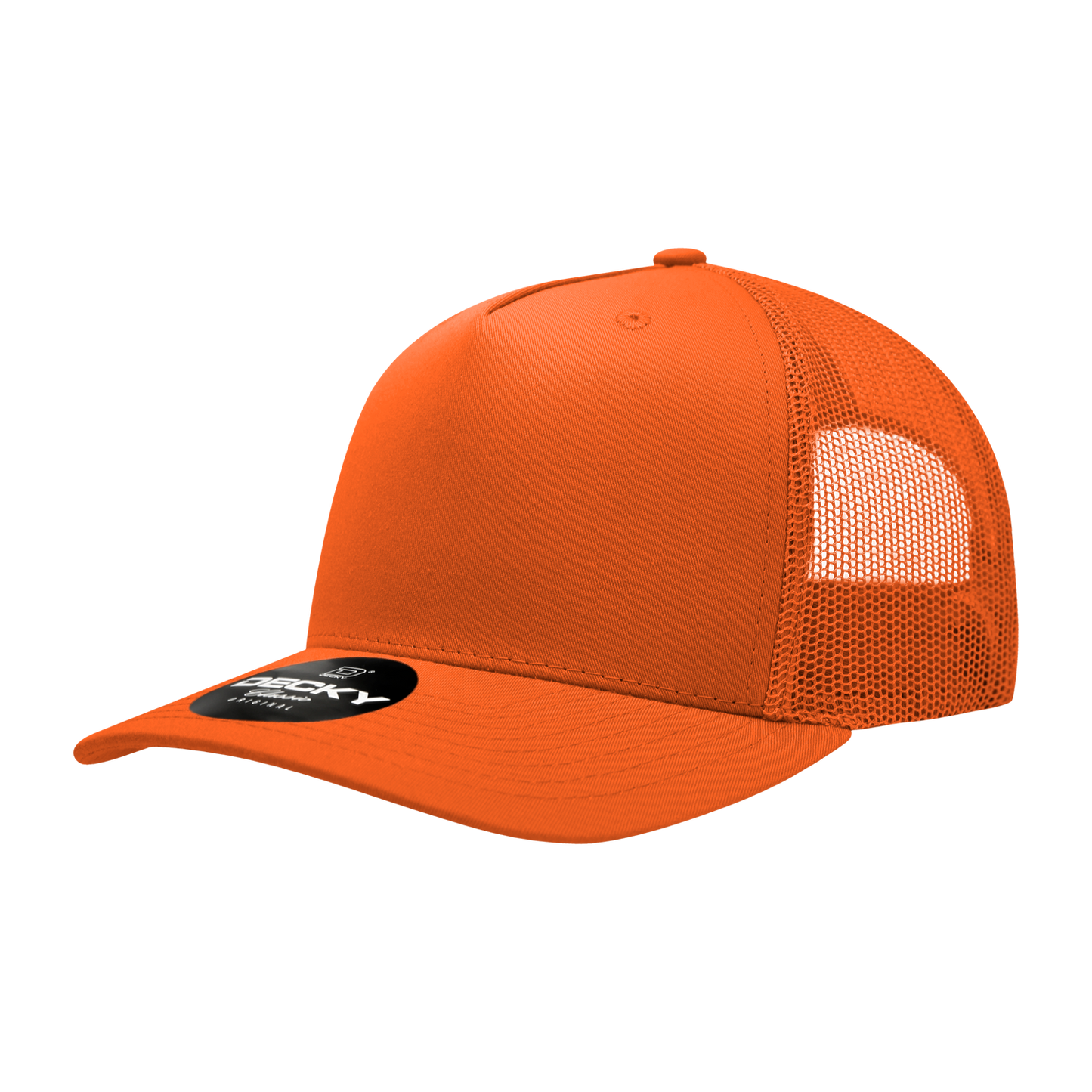 5 Panel Mid Profile Structured Cotton Blend Trucker