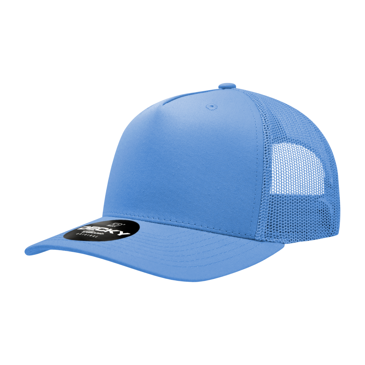 5 Panel Mid Profile Structured Cotton Blend Trucker