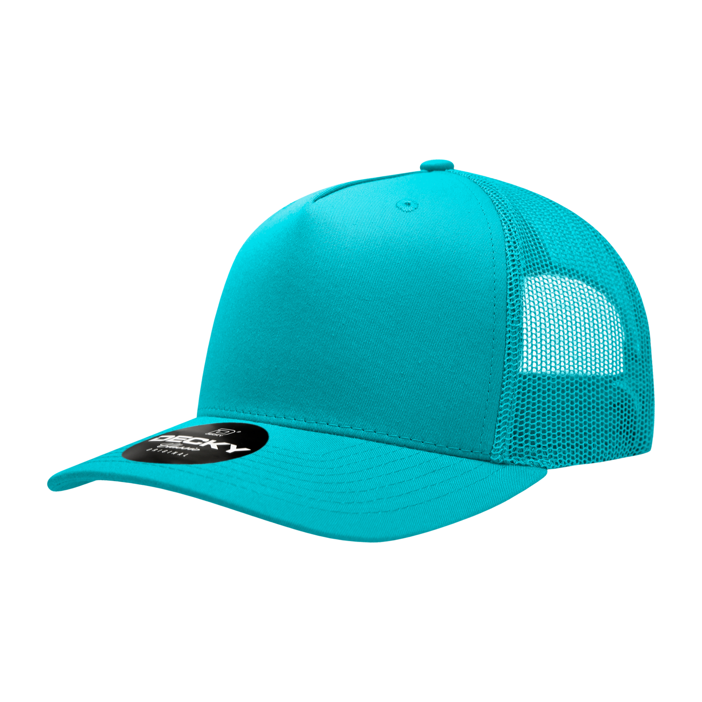 5 Panel Mid Profile Structured Cotton Blend Trucker