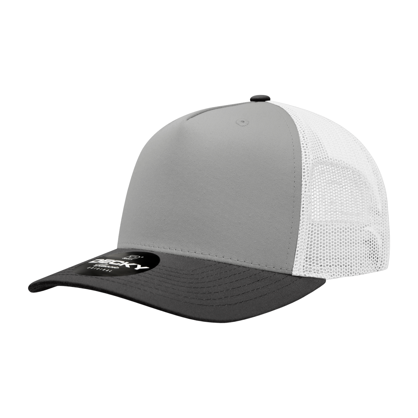 5 Panel Mid Profile Structured Cotton Blend Trucker