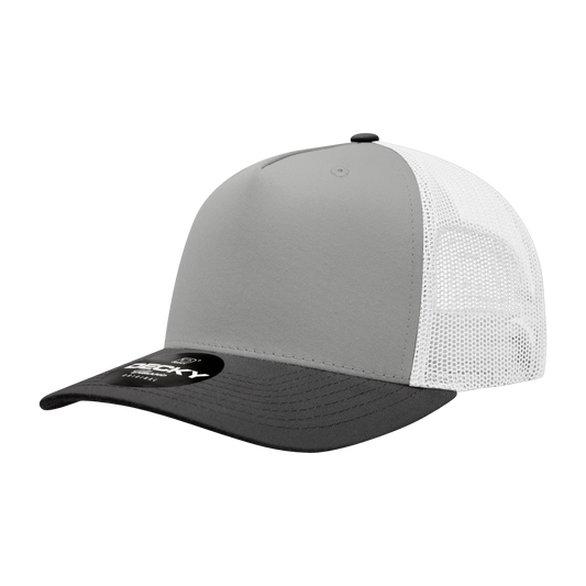 5 Panel Mid Profile Structured Cotton Blend Trucker
