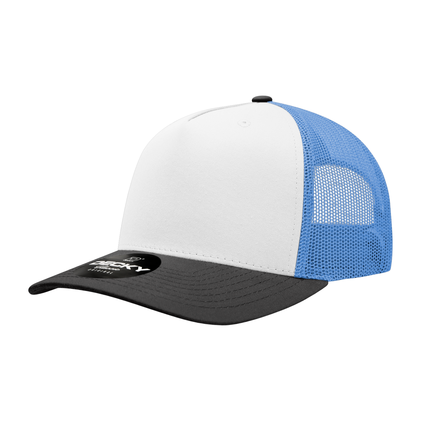 5 Panel Mid Profile Structured Cotton Blend Trucker
