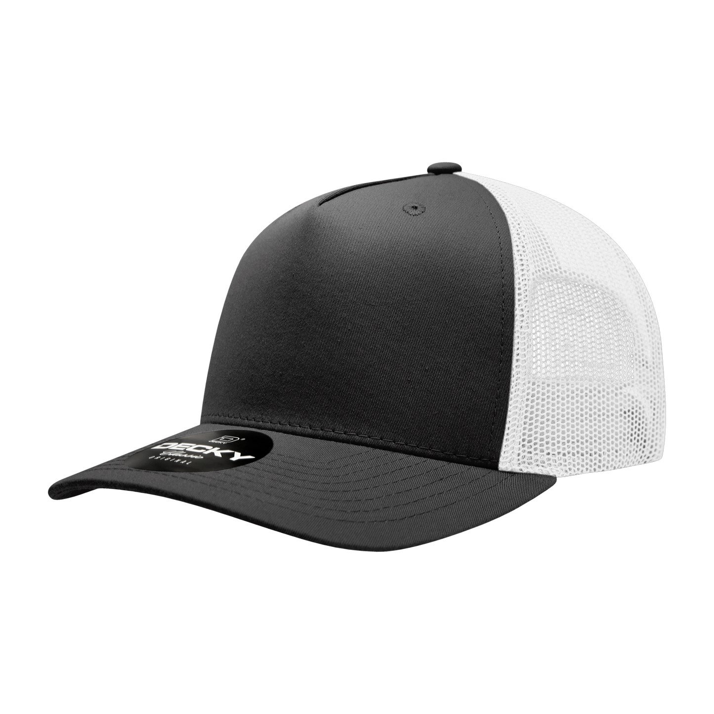 5 Panel Mid Profile Structured Cotton Blend Trucker