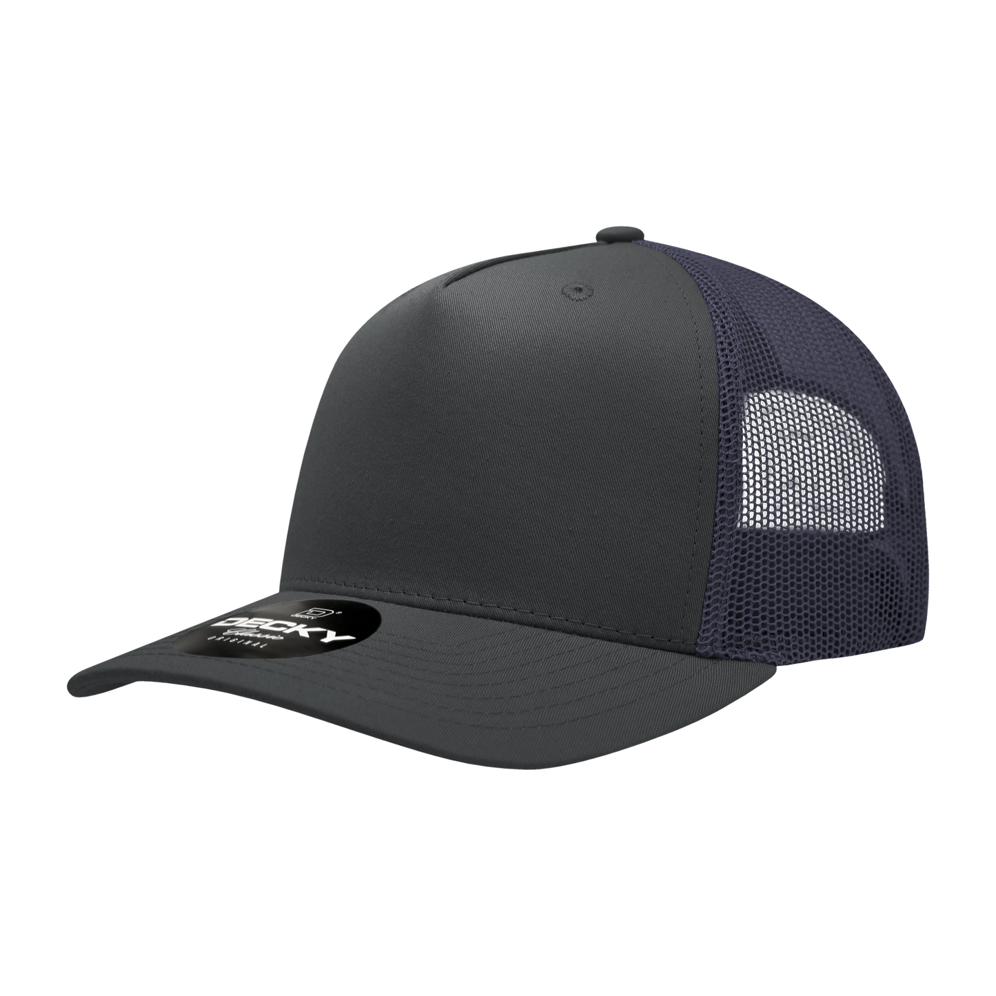 5 Panel Mid Profile Structured Cotton Blend Trucker