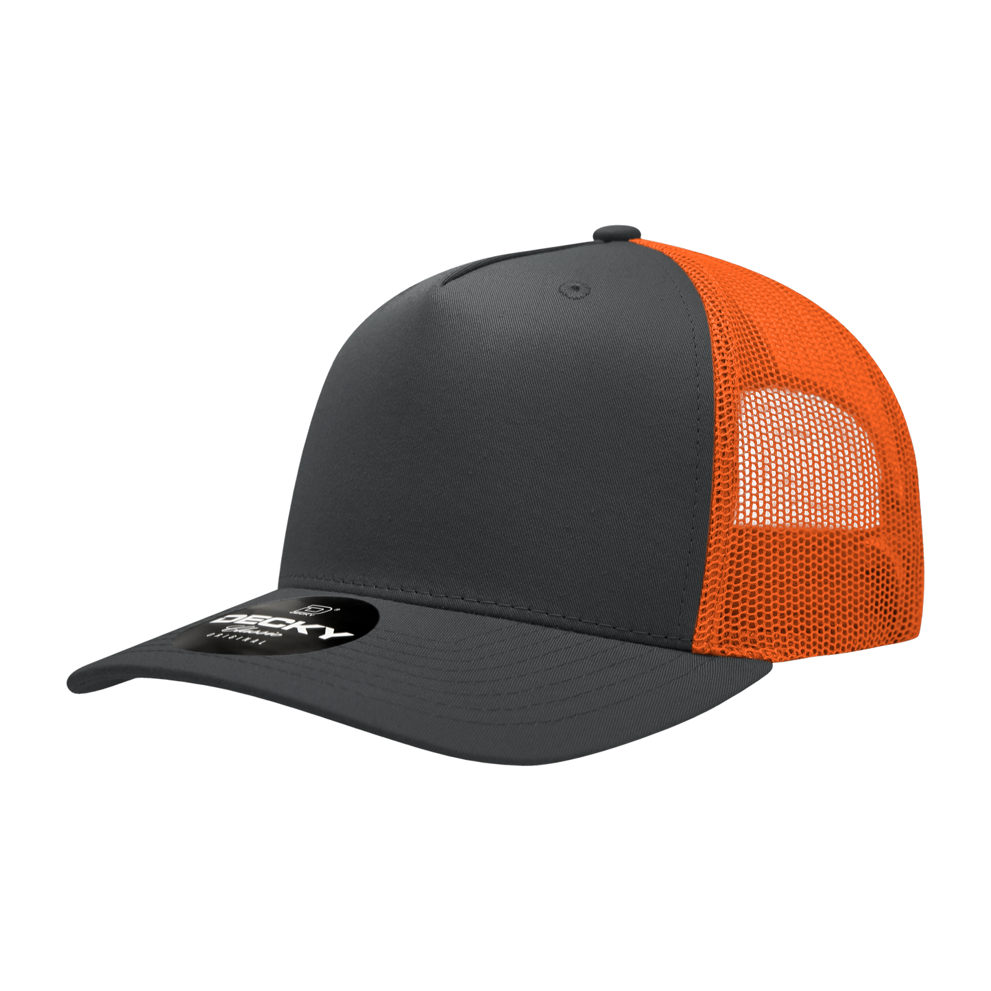 5 Panel Mid Profile Structured Cotton Blend Trucker