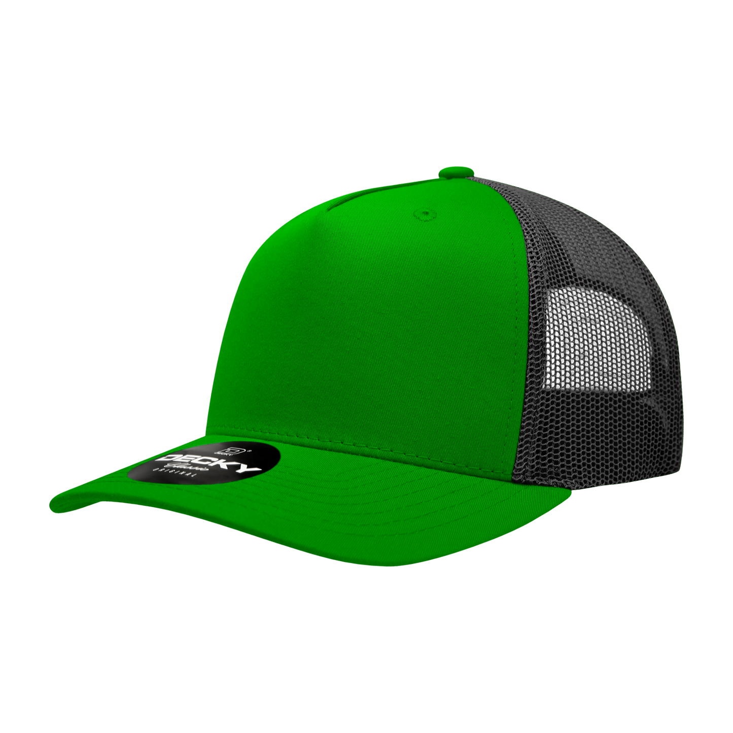 5 Panel Mid Profile Structured Cotton Blend Trucker