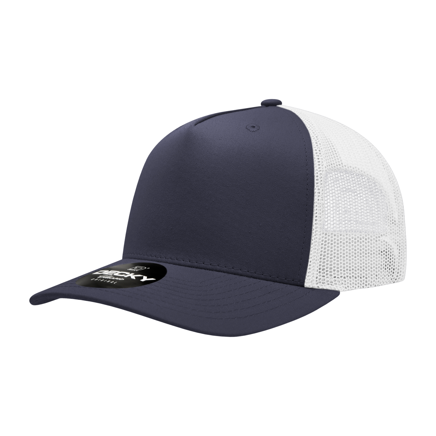 5 Panel Mid Profile Structured Cotton Blend Trucker