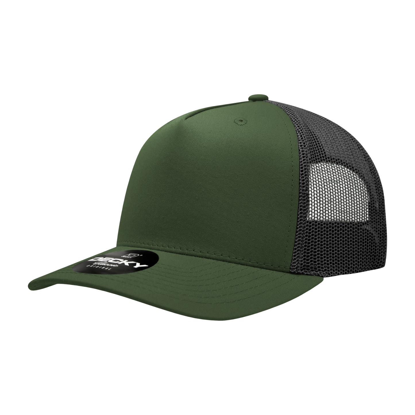 5 Panel Mid Profile Structured Cotton Blend Trucker