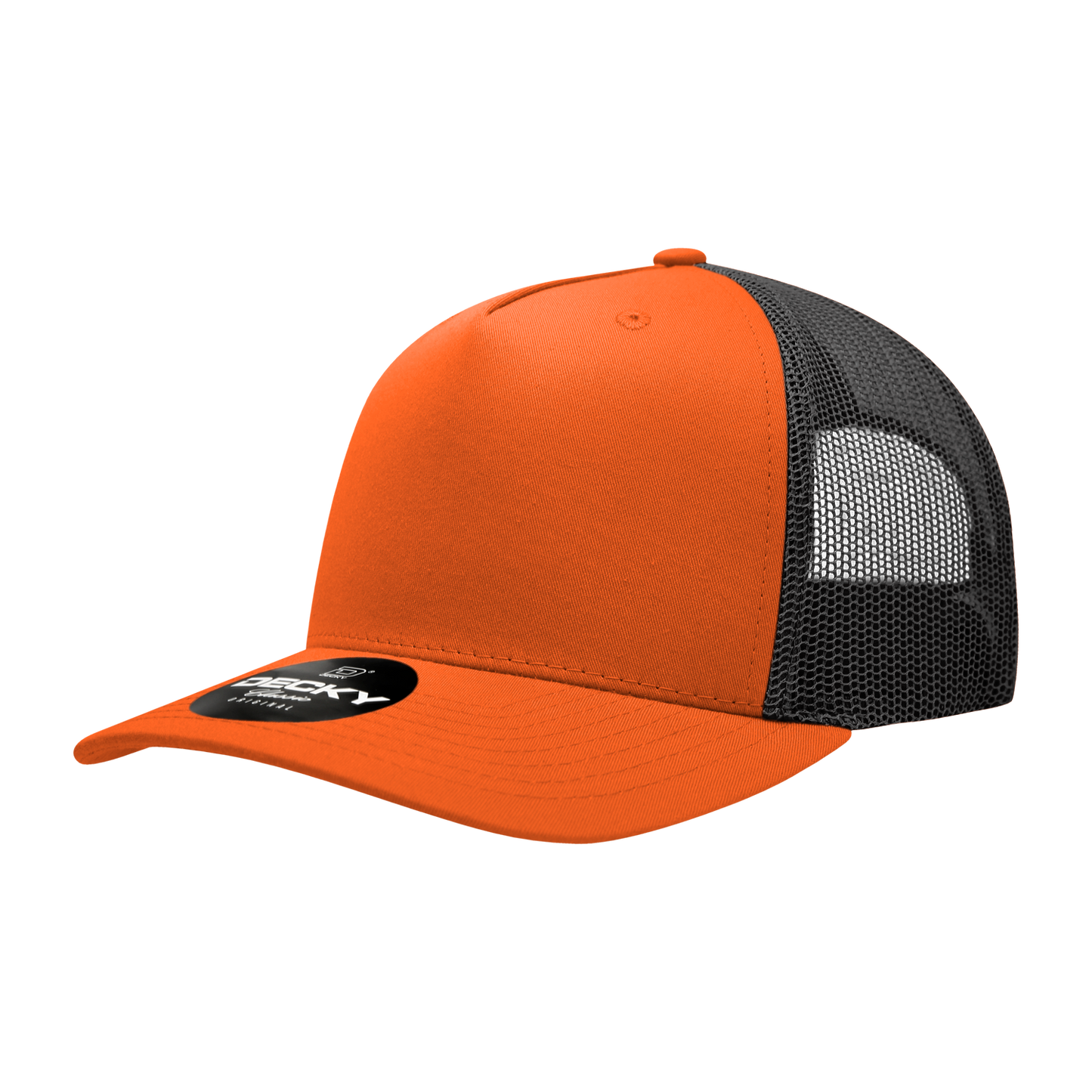 5 Panel Mid Profile Structured Cotton Blend Trucker