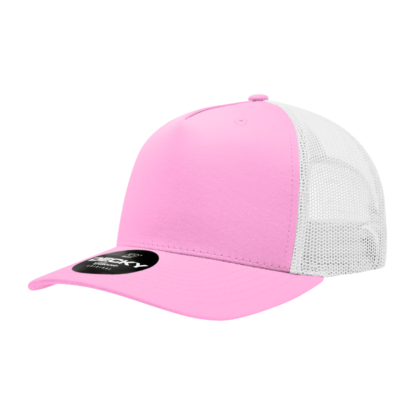 5 Panel Mid Profile Structured Cotton Blend Trucker