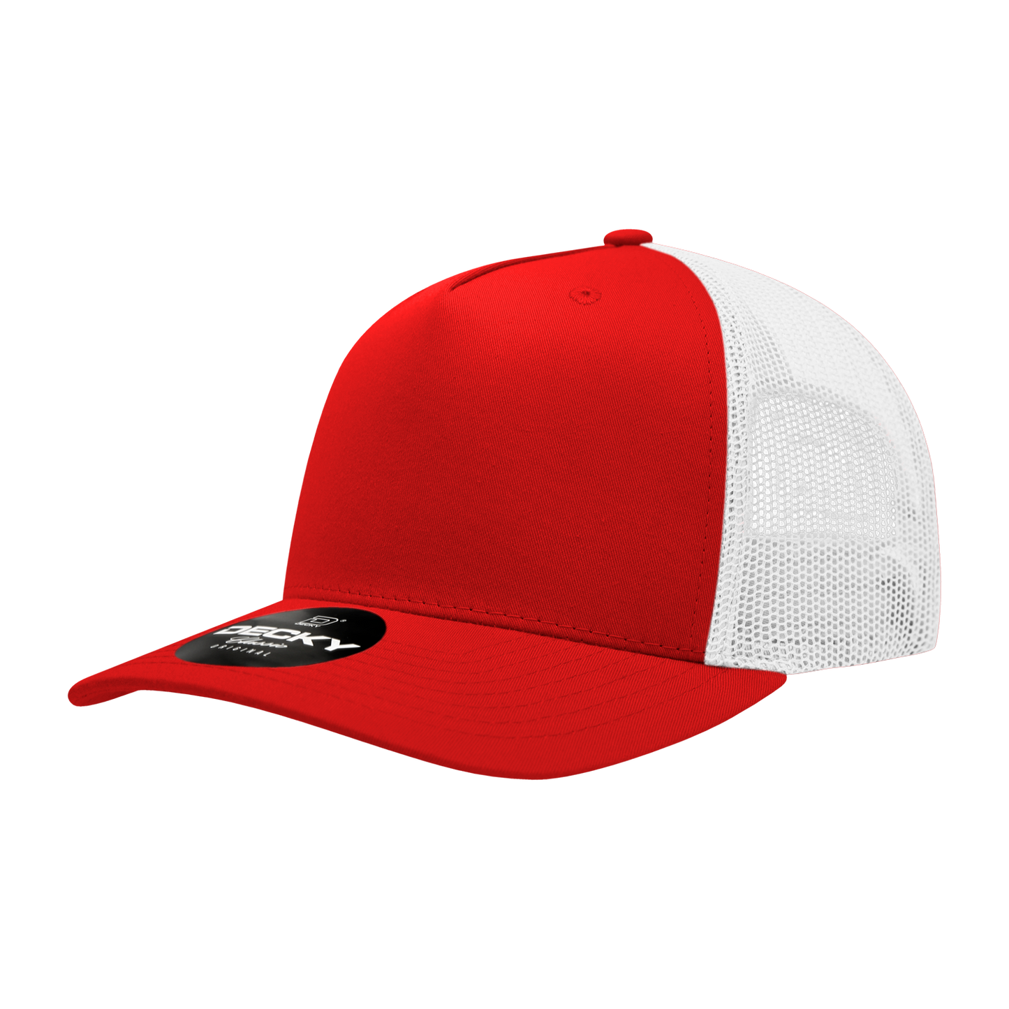 5 Panel Mid Profile Structured Cotton Blend Trucker