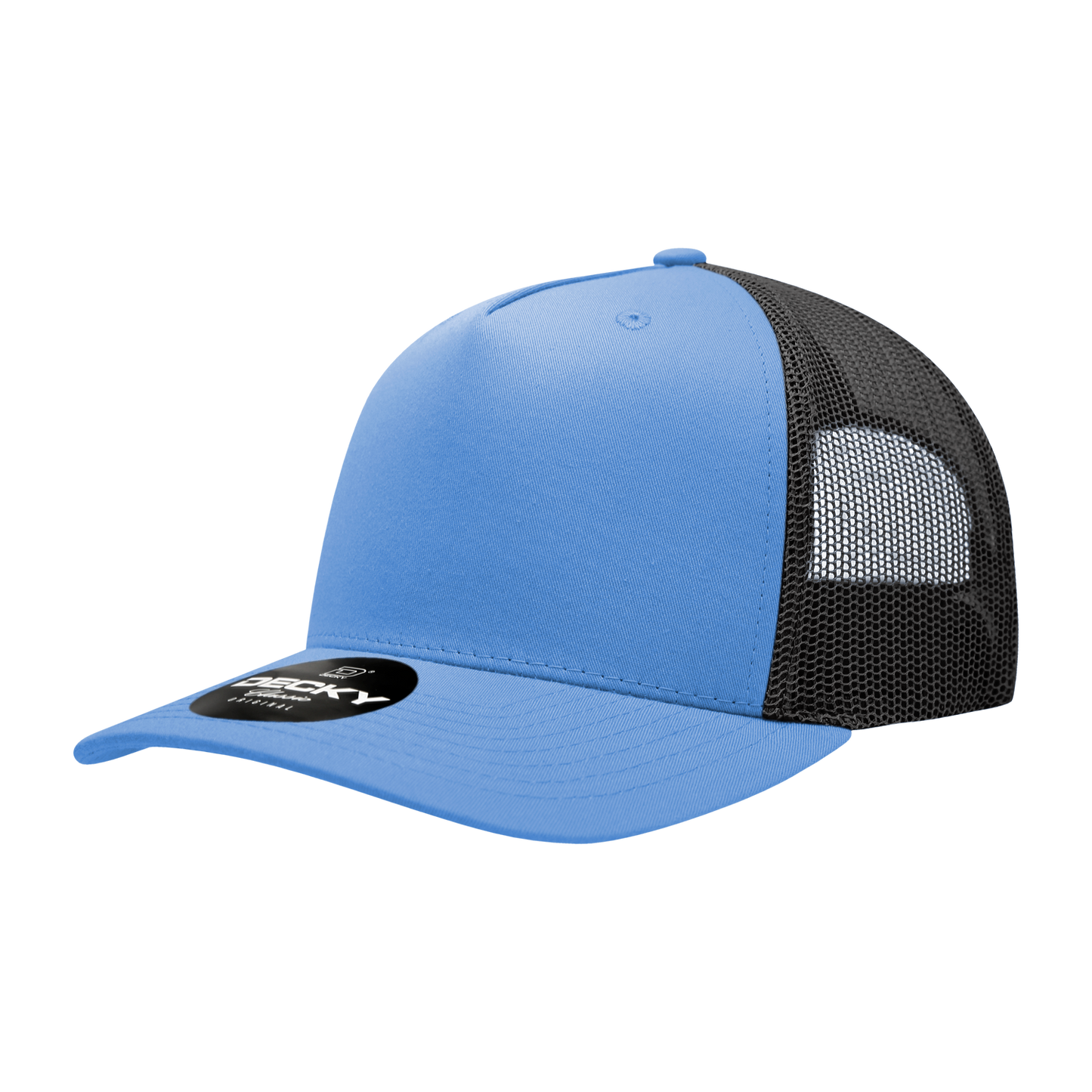 5 Panel Mid Profile Structured Cotton Blend Trucker