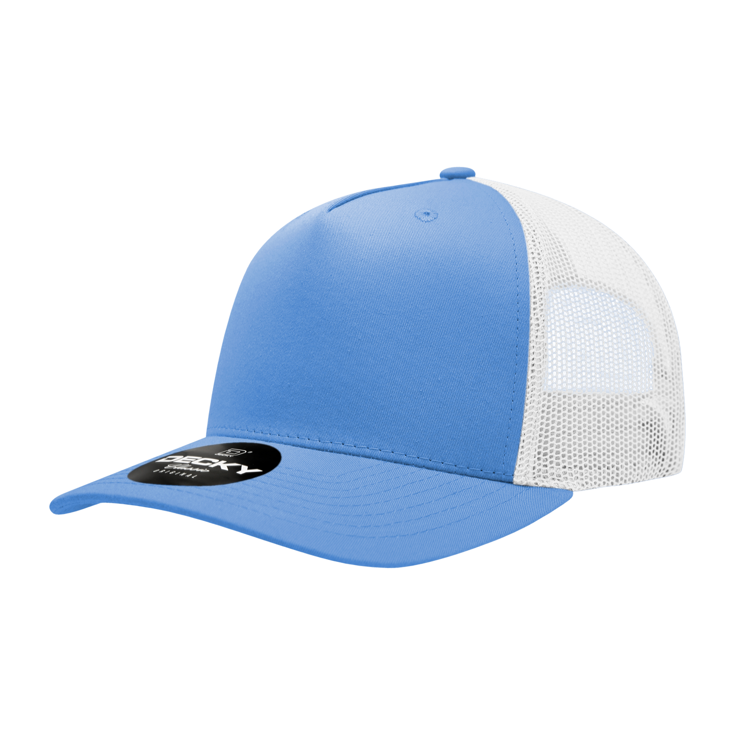 5 Panel Mid Profile Structured Cotton Blend Trucker