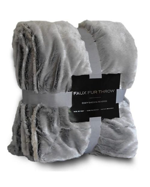 Faux Fur Throw Blanket