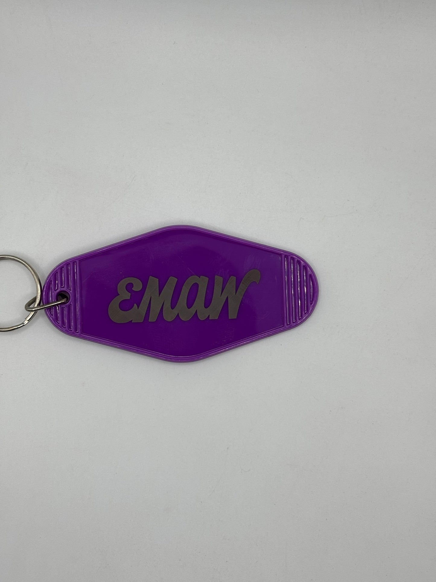 K- State Motel Style Plastic Key Chain