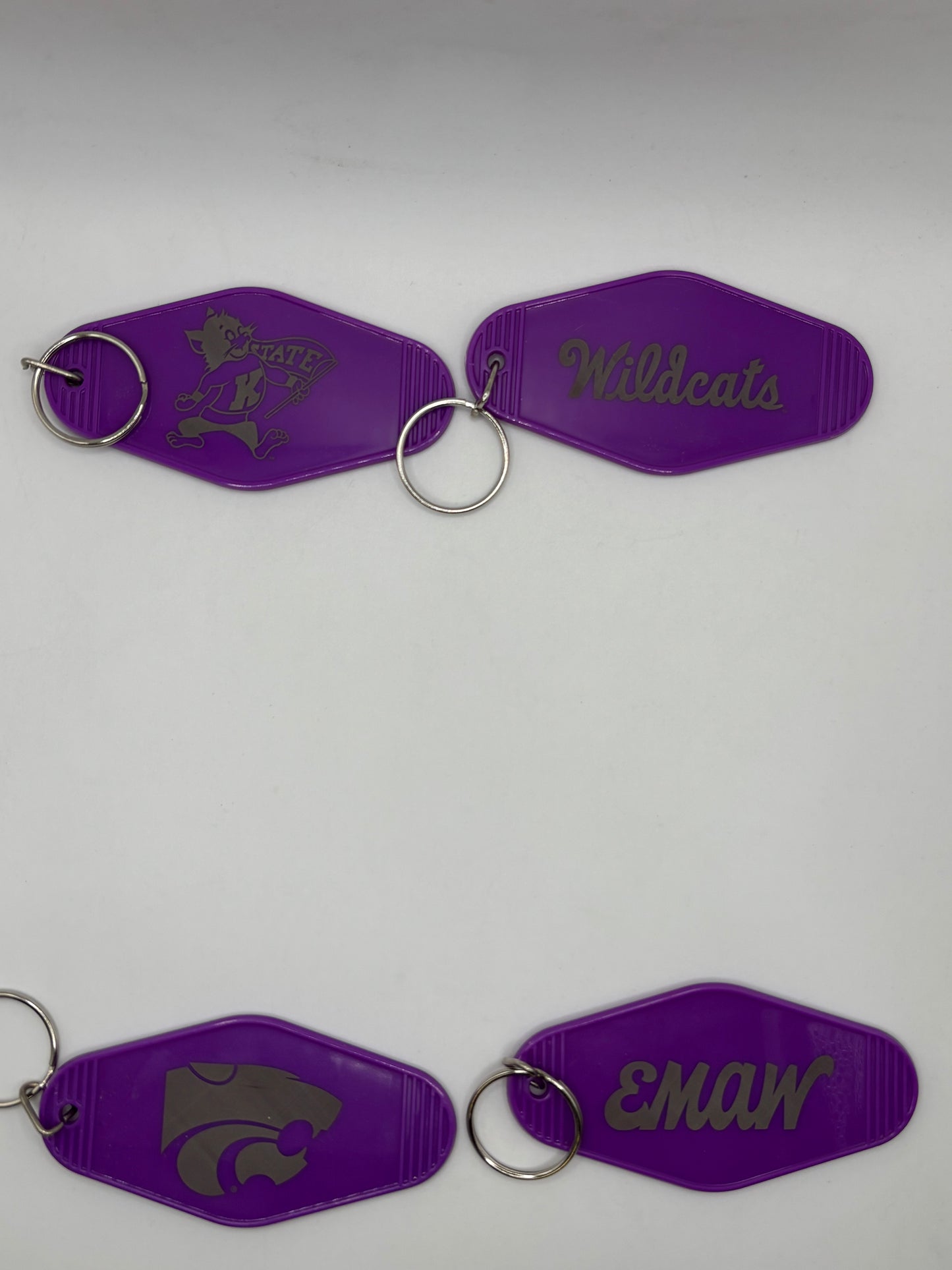 K- State Motel Style Plastic Key Chain
