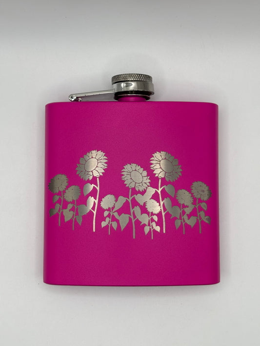 Sunflower Field Hip Flask
