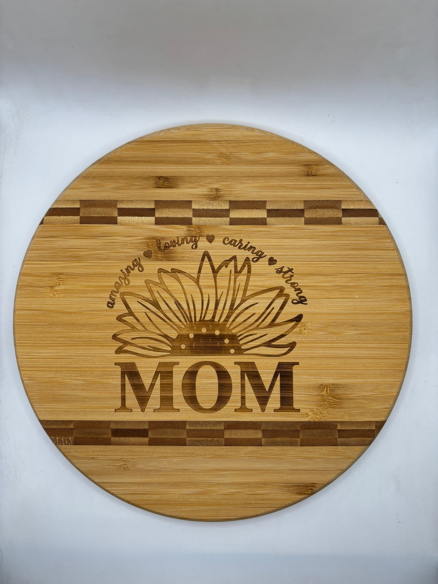 Mothers Day 9.75 inch round cutting board