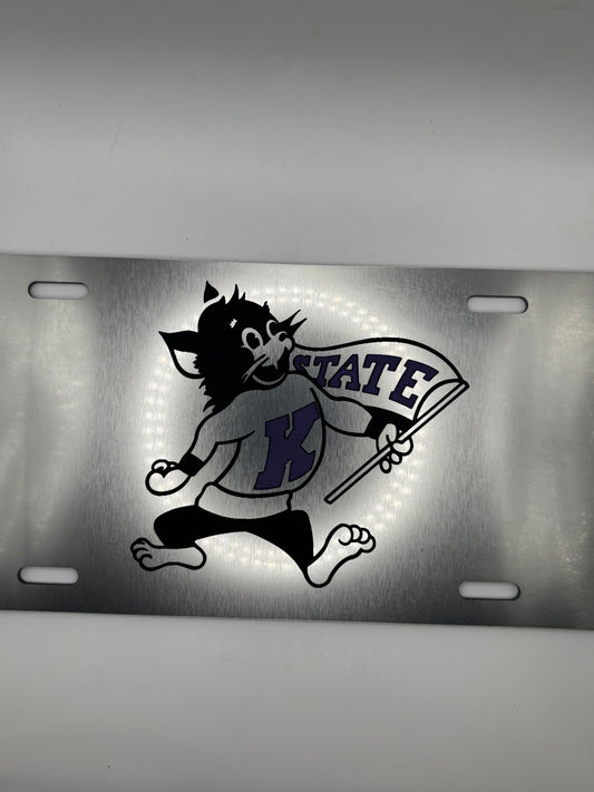 K-State Willie the Wildcat License Plate