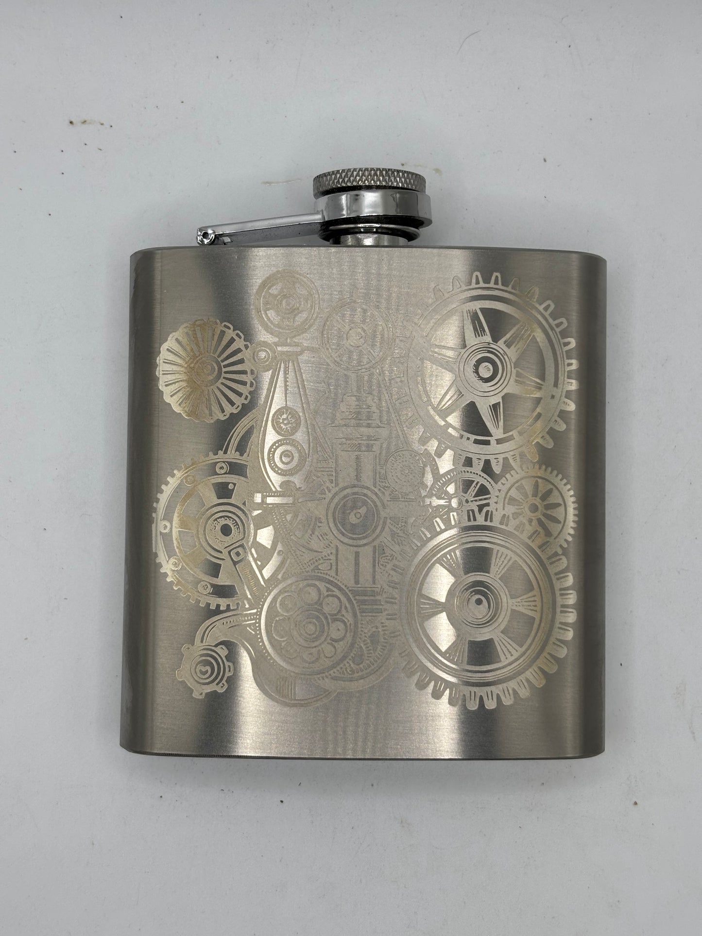 Mushroom/ Frog / Steam Punk Themed  6oz Hip Flask