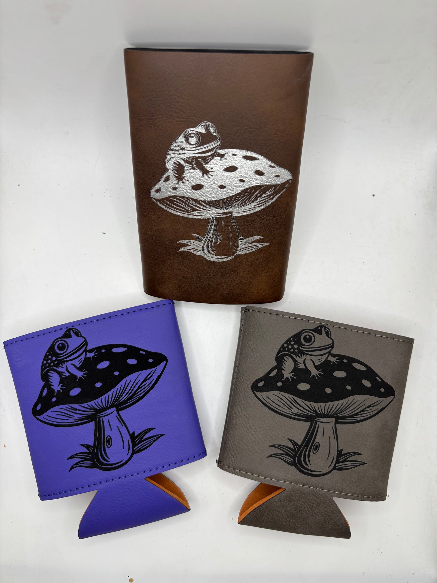 Frog/ Mushroom Coozie's