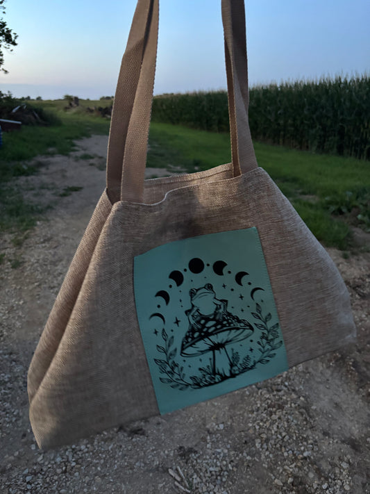 Burlap Bag Laser Engraved