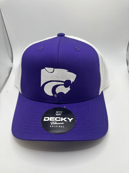 K-State Power Cat Embroidered 6 Panel Hat - Official Affinity Licensed Product - K-State