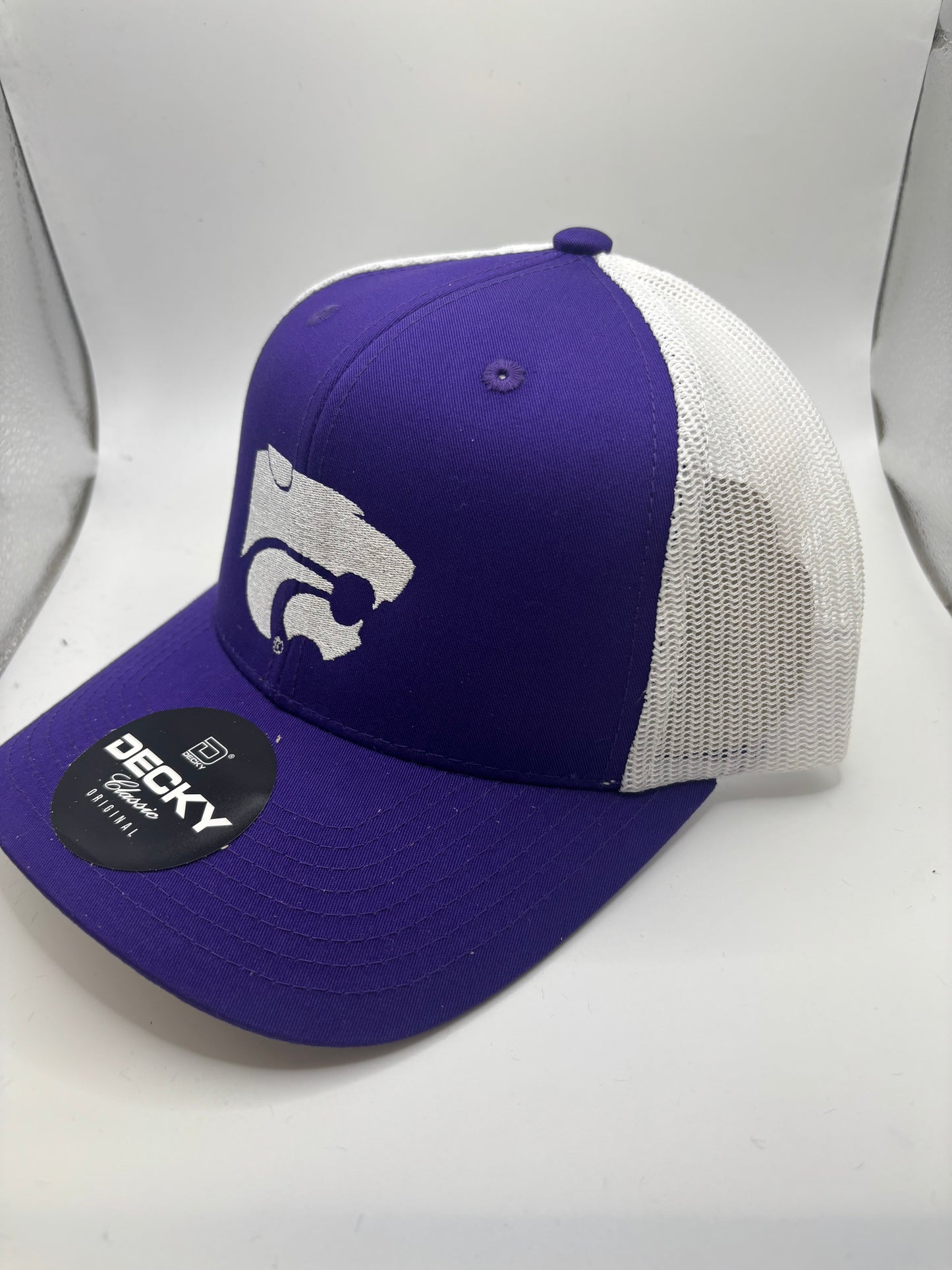 K-State Power Cat Embroidered 6 Panel Hat - Official Affinity Licensed Product - K-State