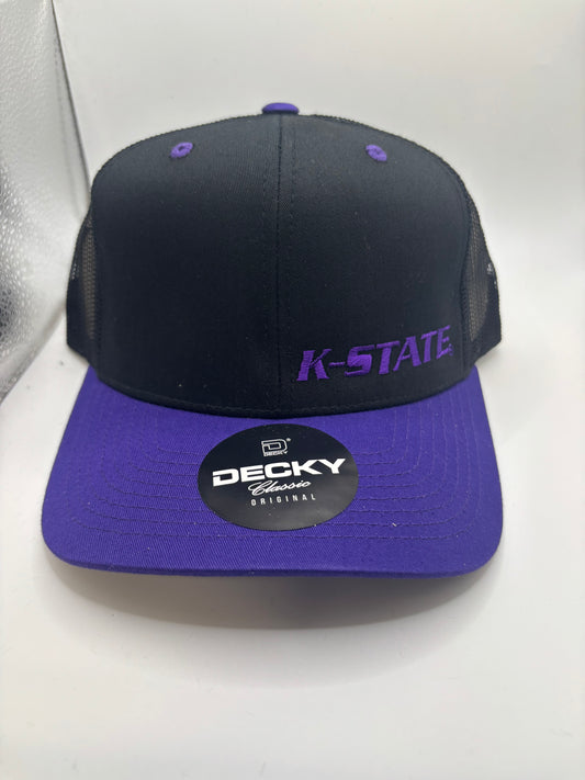 K-State Embroidered 6 Panel Hat - Official Affinity Licensed Product - K-State