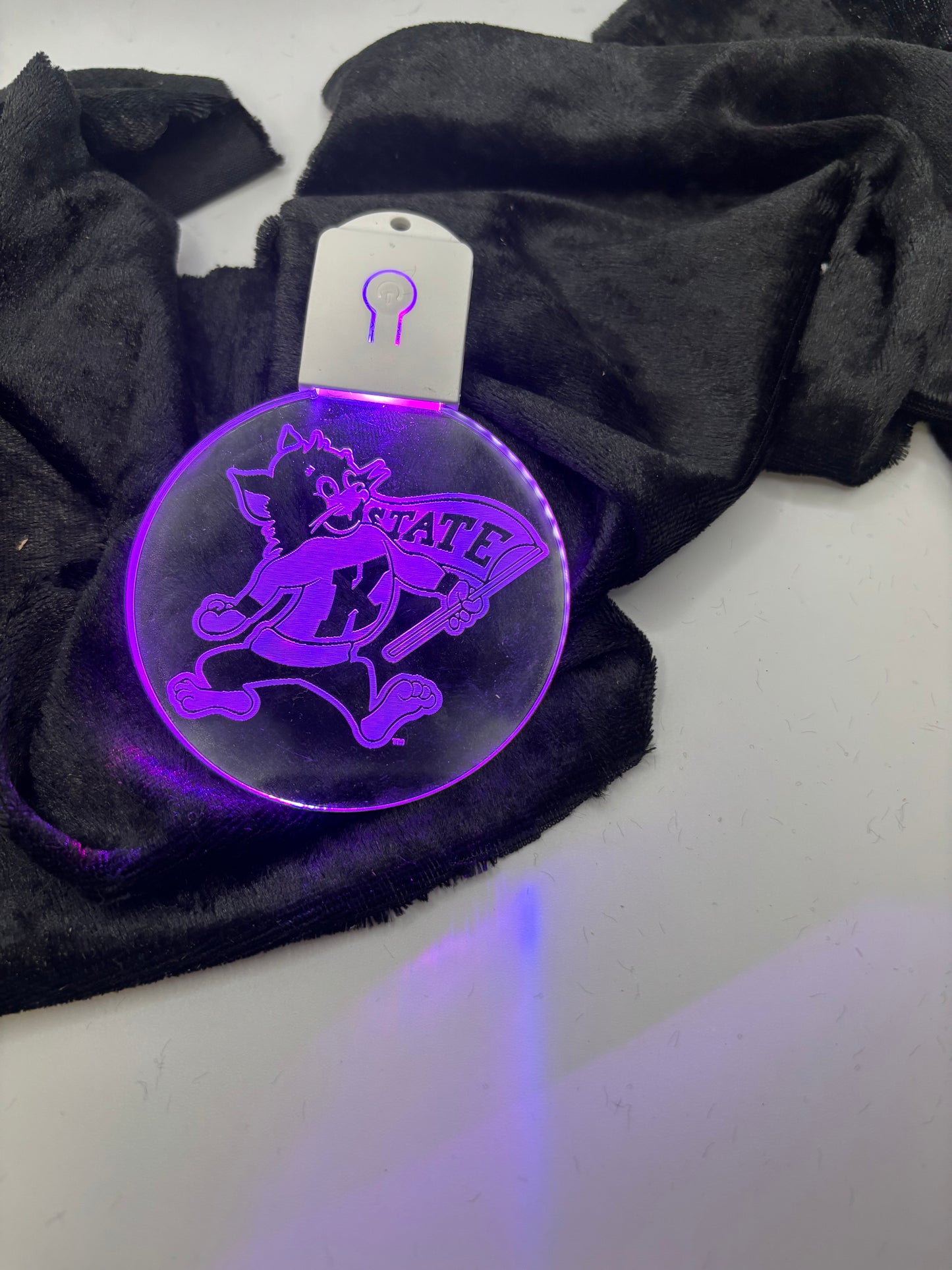 K- State Acrylic LED Light up Ornament - Officially Licensed