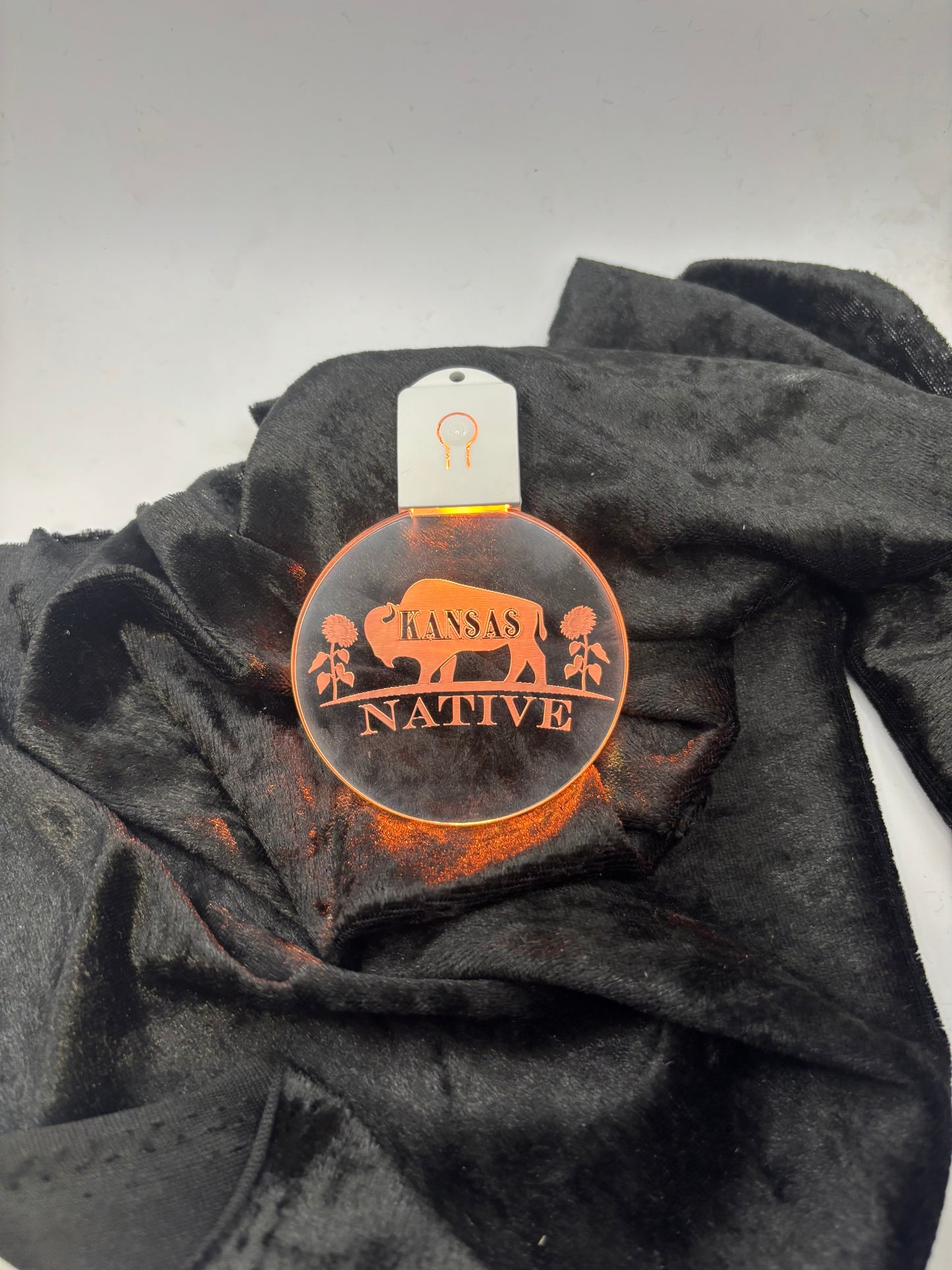 Kansas Themed Acrylic LED Ornament