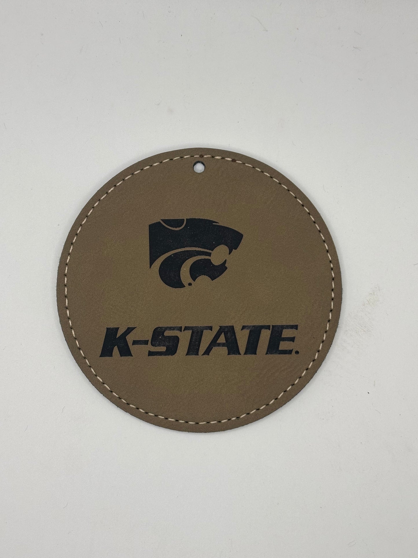 K-State Leather Ornament