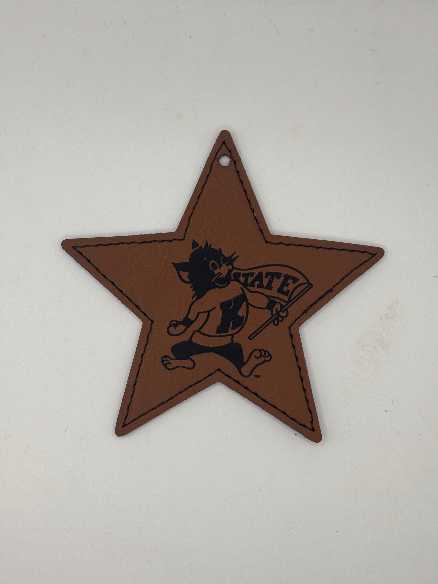 K-State Leather Ornament