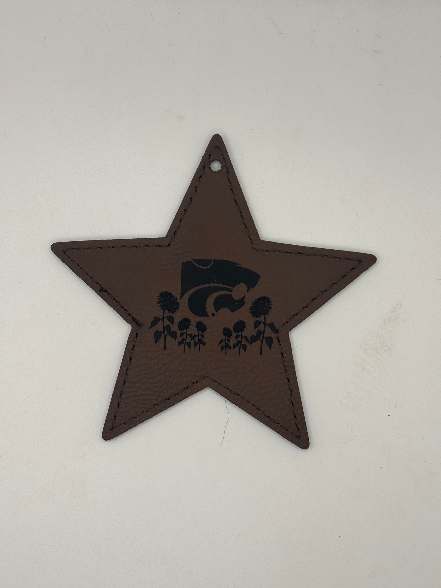 K-State Leather Ornament
