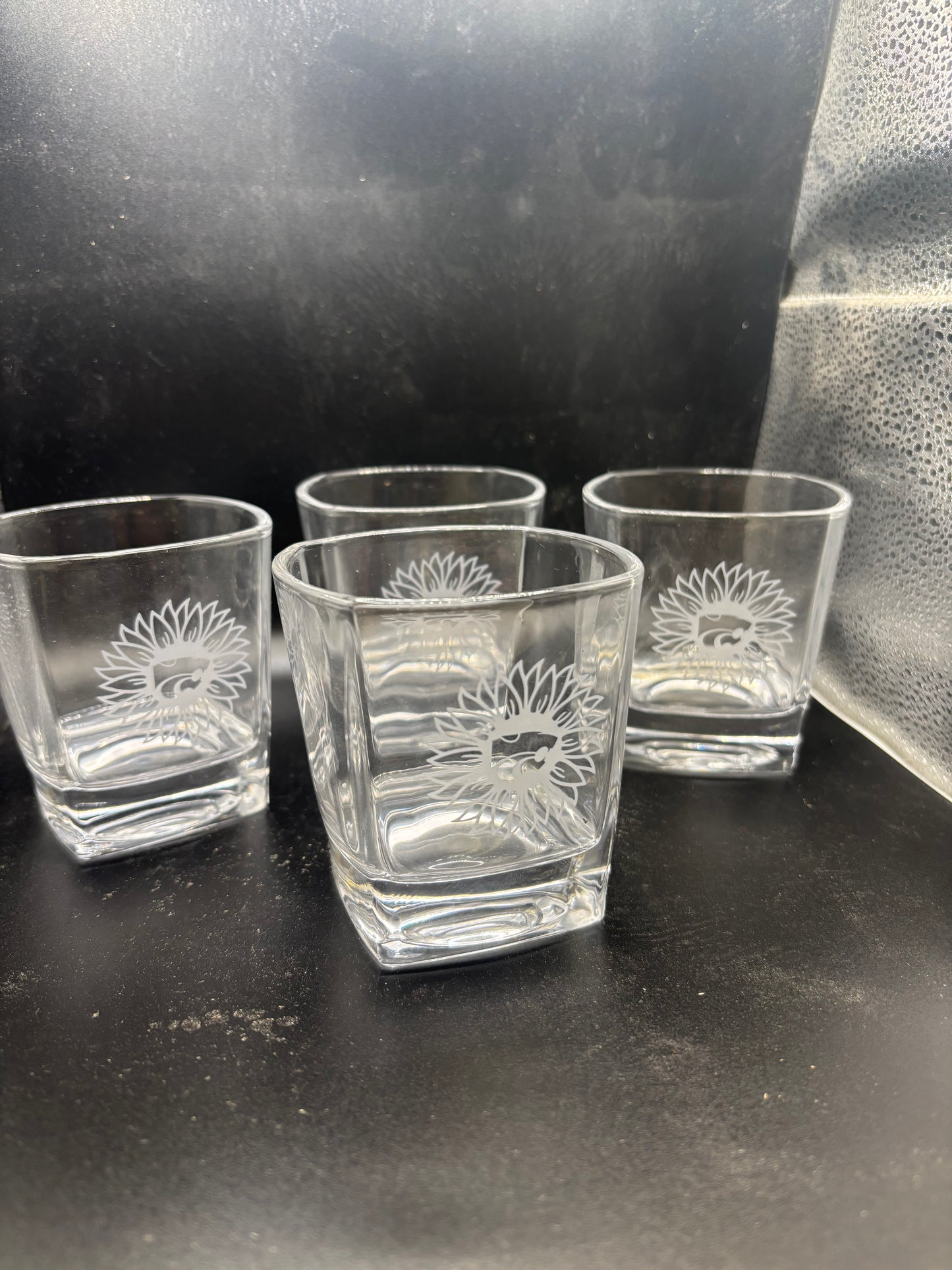 K-State Rocks glasses set of 4 (8 oz)