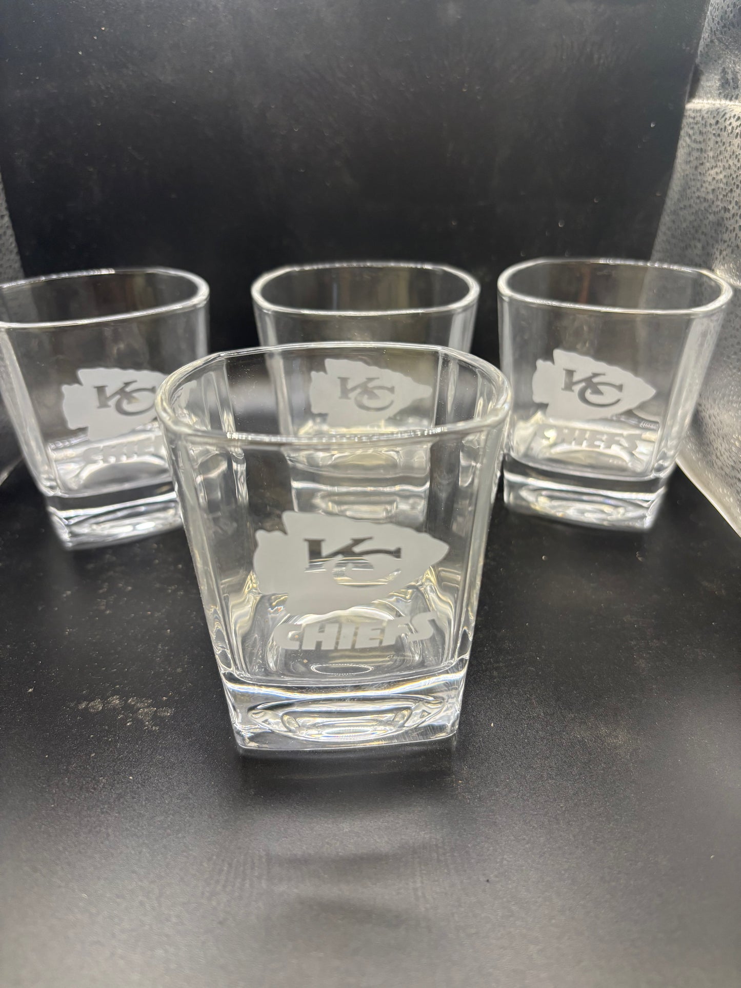 Chiefs Rocks glasses set of 4 (8 oz)