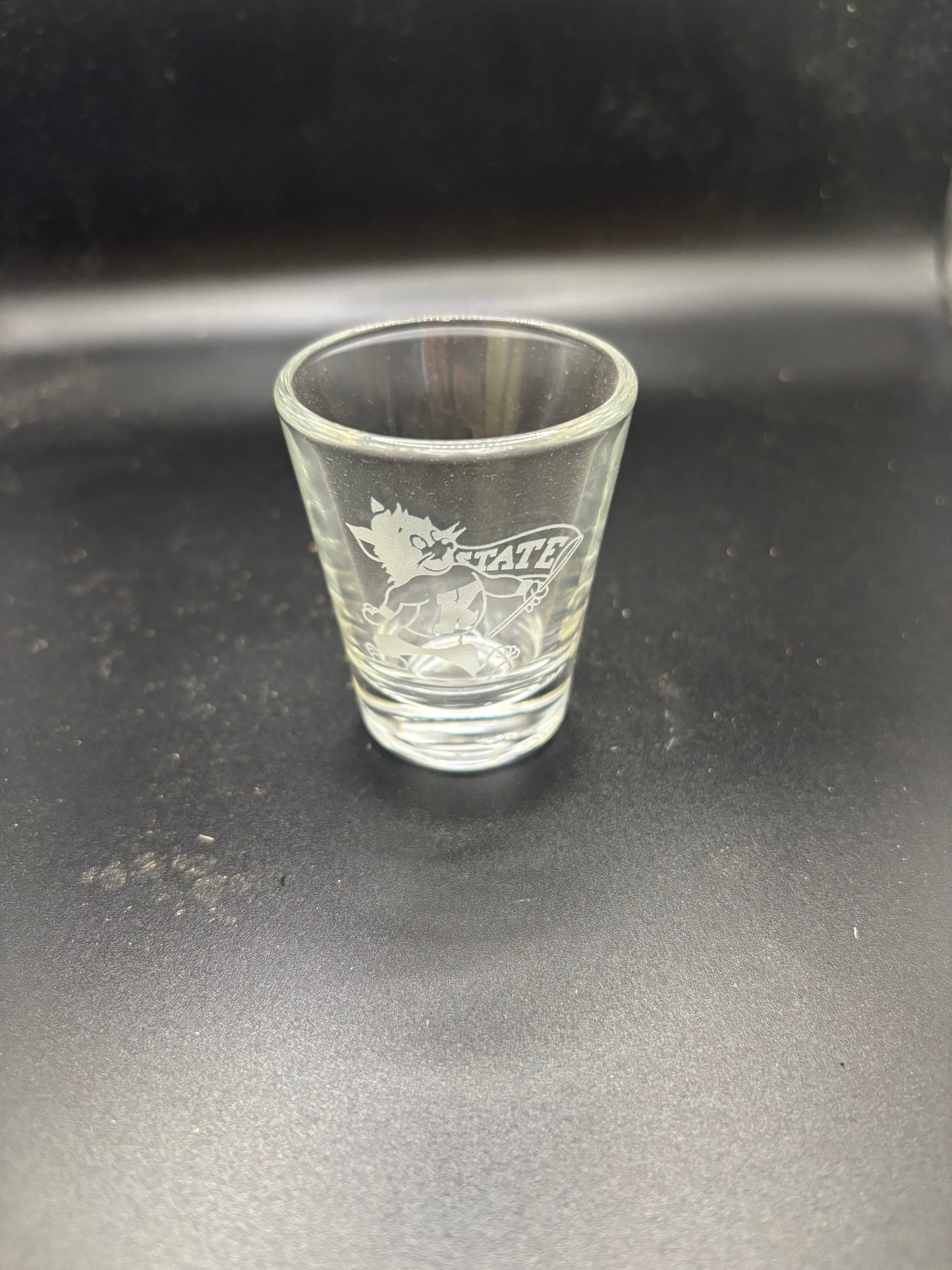 Willie the Wildcat on 1.75oz shot Glass