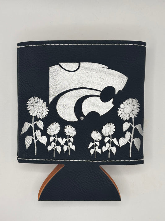 Power Cat Sunflower Field Laser Engraved Coozy - Official Affinity Licensed Product - K-State