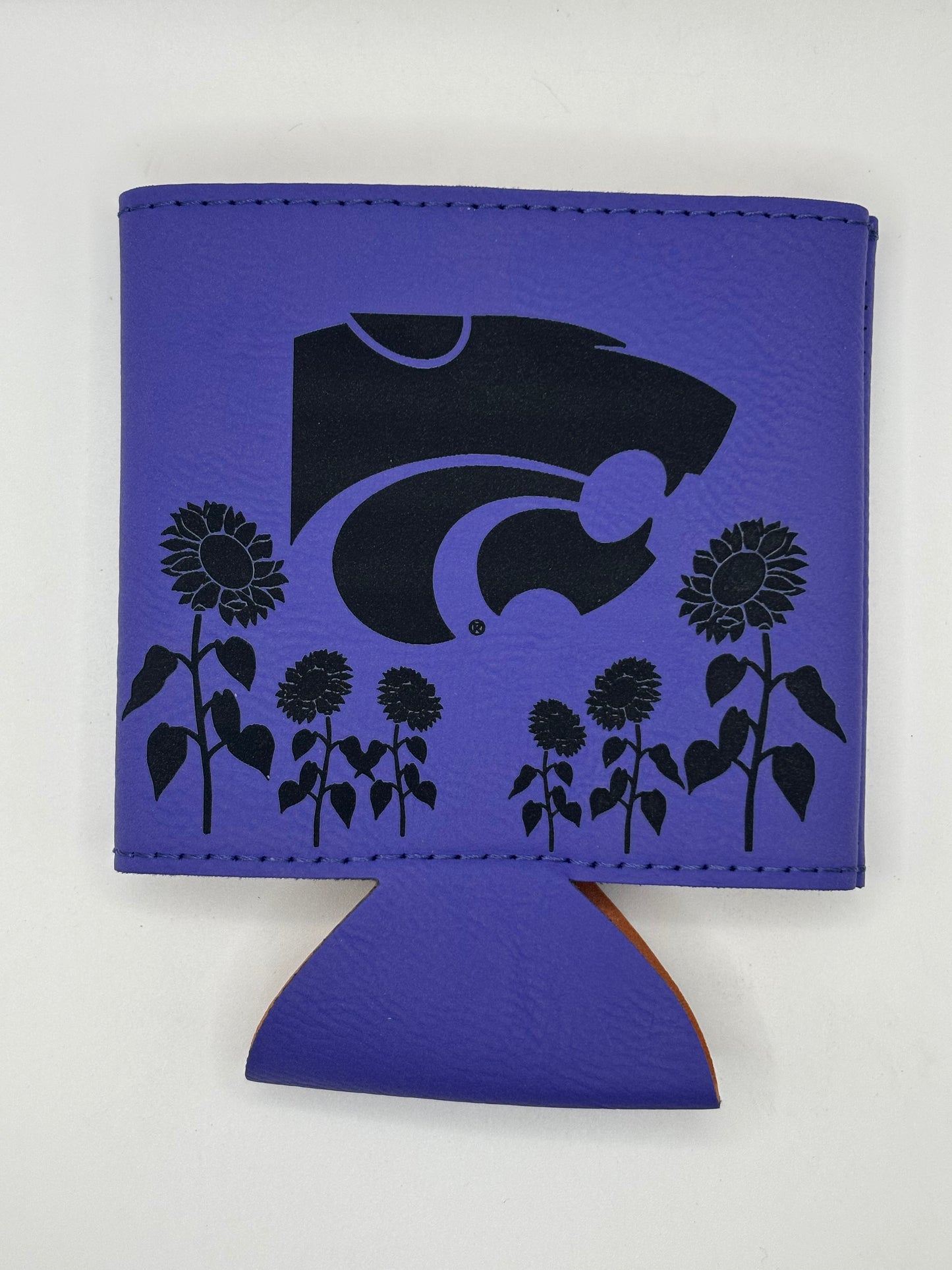 Power Cat Sunflower Field Laser Engraved Coozy - Official Affinity Licensed Product - K-State