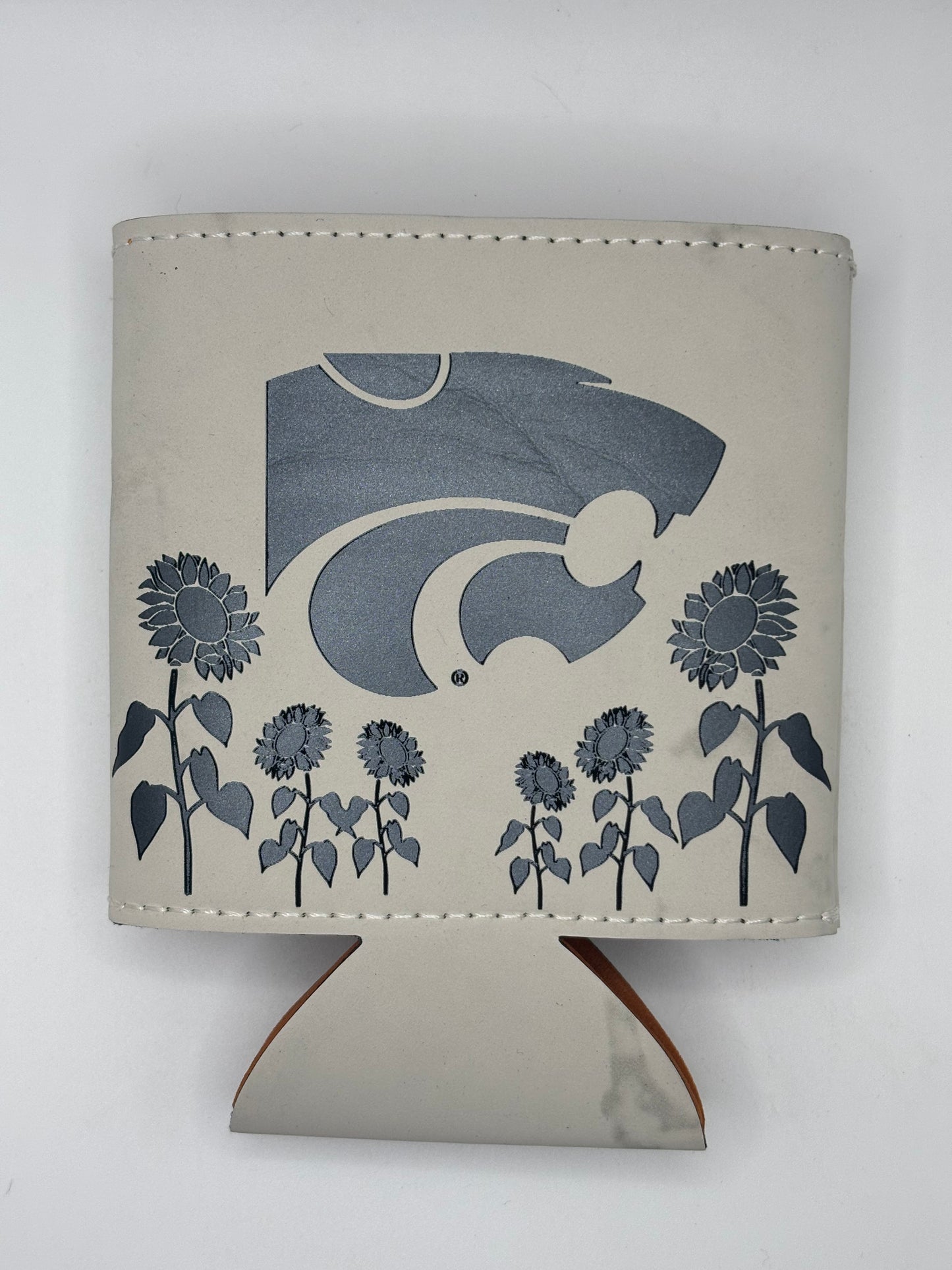 Power Cat Sunflower Field Laser Engraved Coozy - Official Affinity Licensed Product - K-State