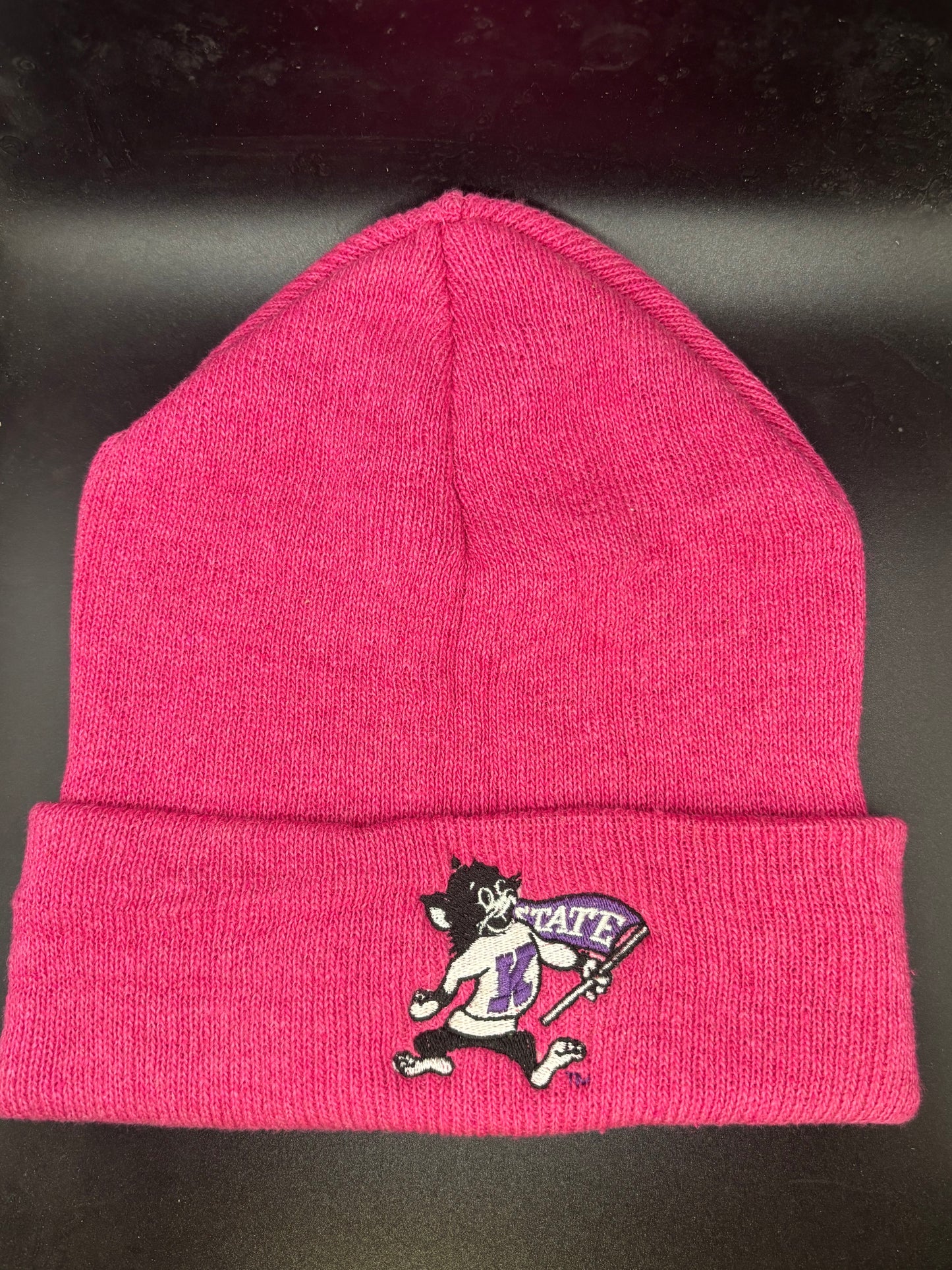 K-State Embroidered Knit Beanie - Official Affinity Licensed Product - K-State