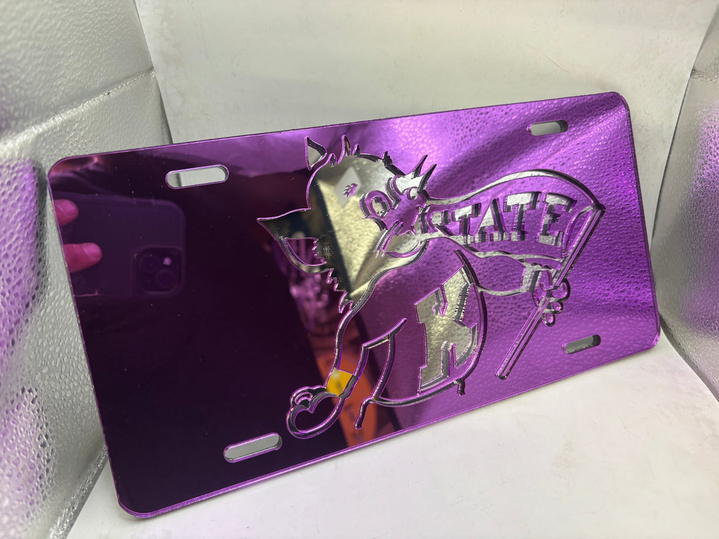 K-State Willie the wildcat License Plate - Official Affinity Licensed Product - K-State