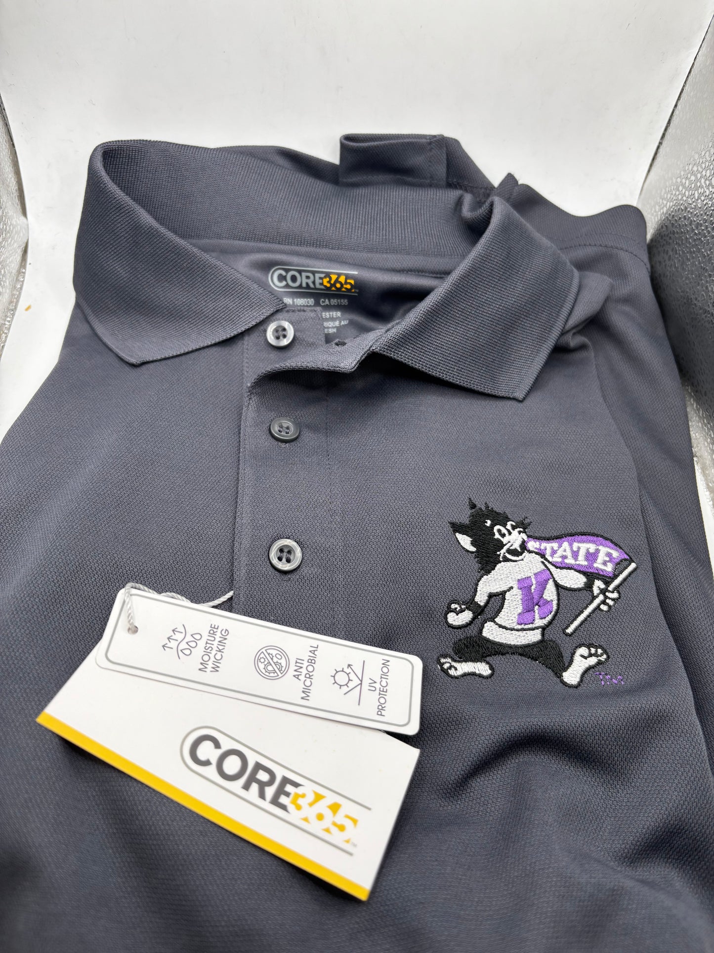 K-State Dry Fit Polos - Short Sleeve