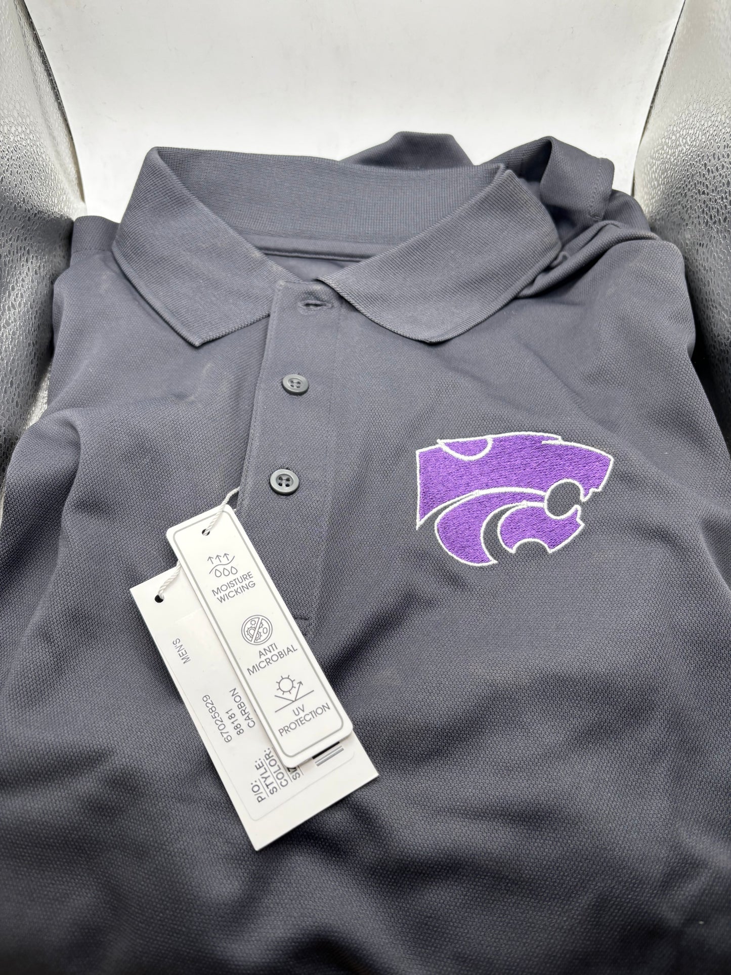 K-State Dry Fit Polos - Short Sleeve