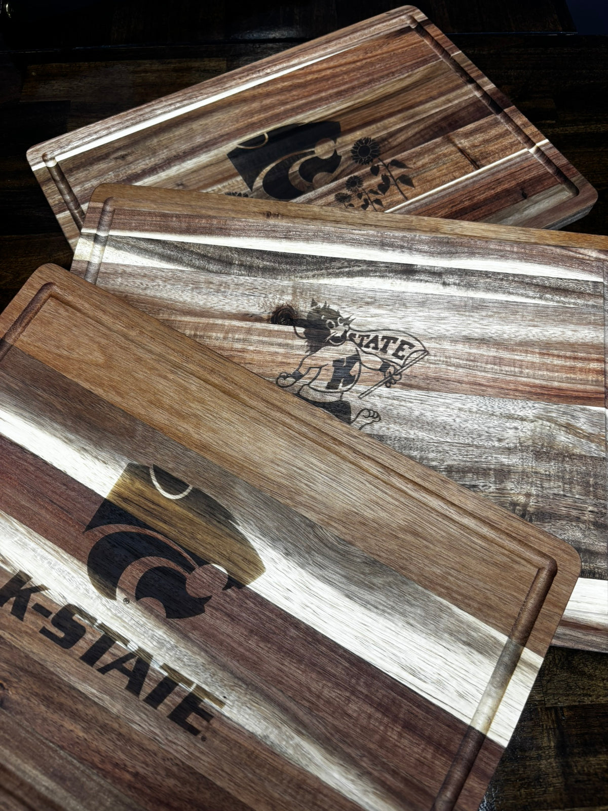 K-State Acacia Cutting Board - Official Affinity Licensed Product - K-State