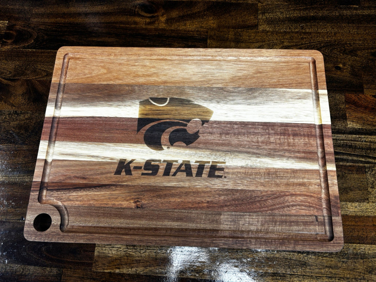 K-State Acacia Cutting Board - Official Affinity Licensed Product - K-State
