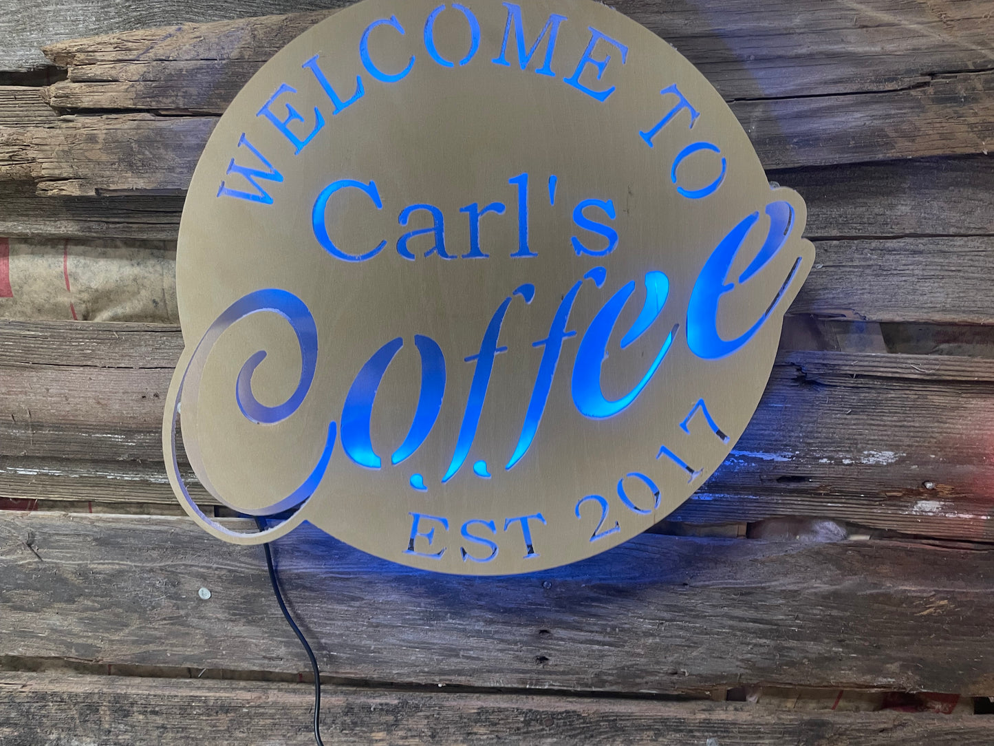 Personalized Coffee LED Sign